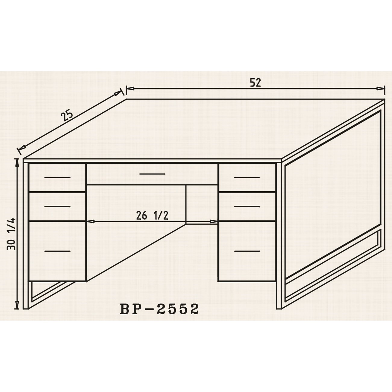 Maple Hill Woodworking Bridgeport BP2552 Customizable Solid Wood 52
